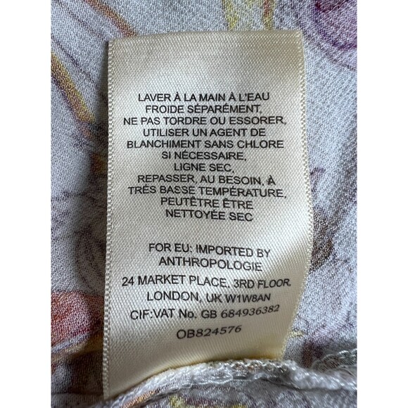 Maeve by Anthropologie Women's Pernille Floral Tie Sleeve Top Rayon Size XS - Picture 7 of 12